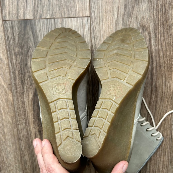 Dr. Martens Marcie Grey Wedge Boots | 10 - Picture 14 of 15